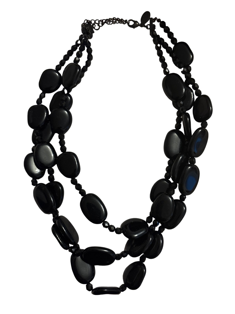 White House Black Market Black Multi-Strand Statement Necklace